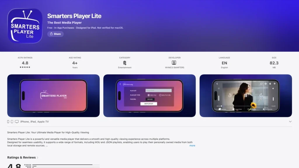 Smarters Player Lite