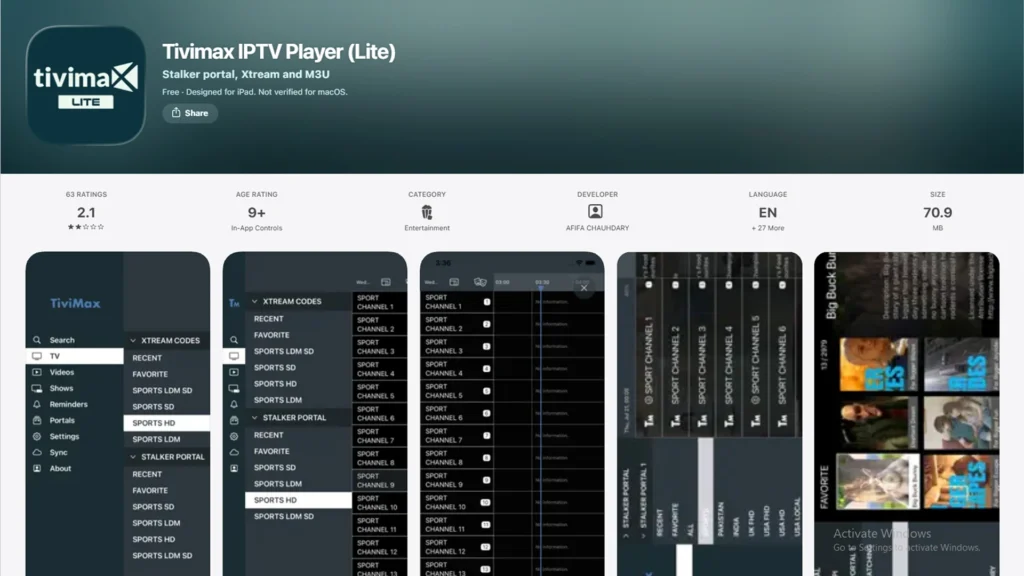 Tivimax IPTV Player