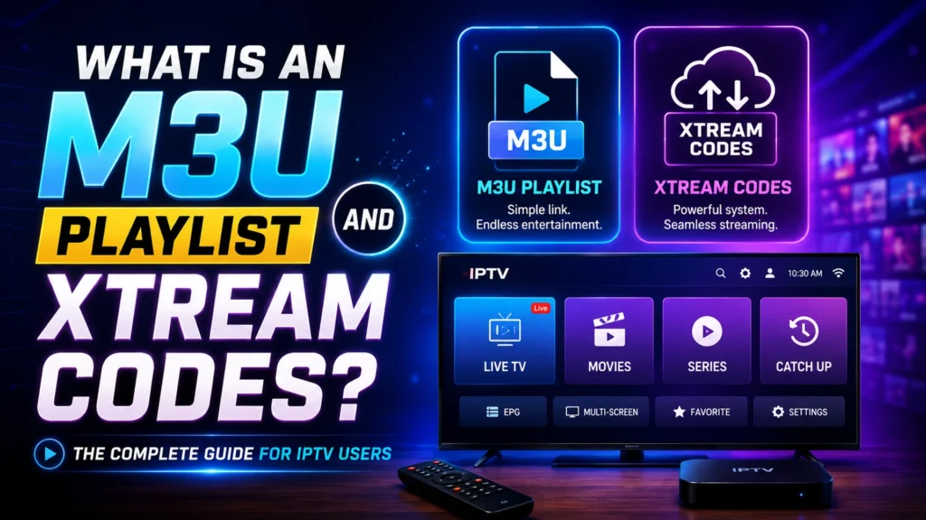 What is an M3U playlist and Xtream Codes — complete IPTV setup guide comparison