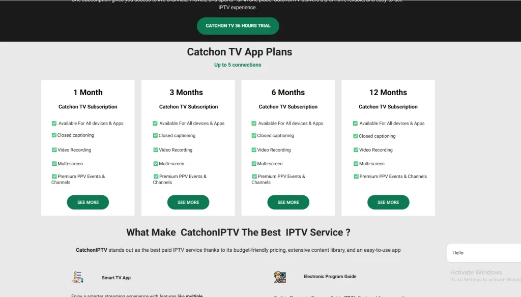 Catch on IPTV Pricing