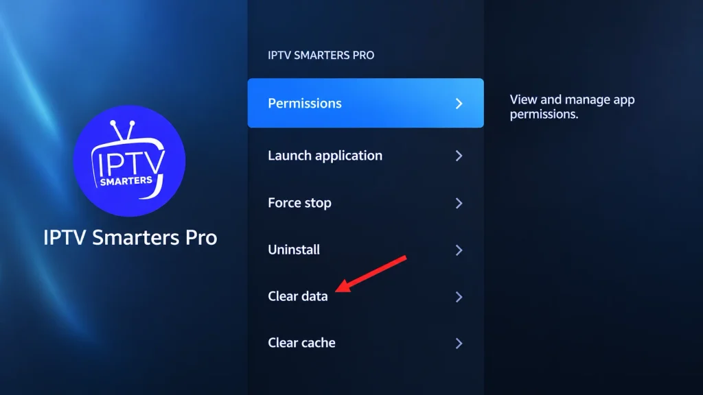 IPTV Smarters Pro clear Data